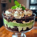St. Patricks Day Brownie Trifle